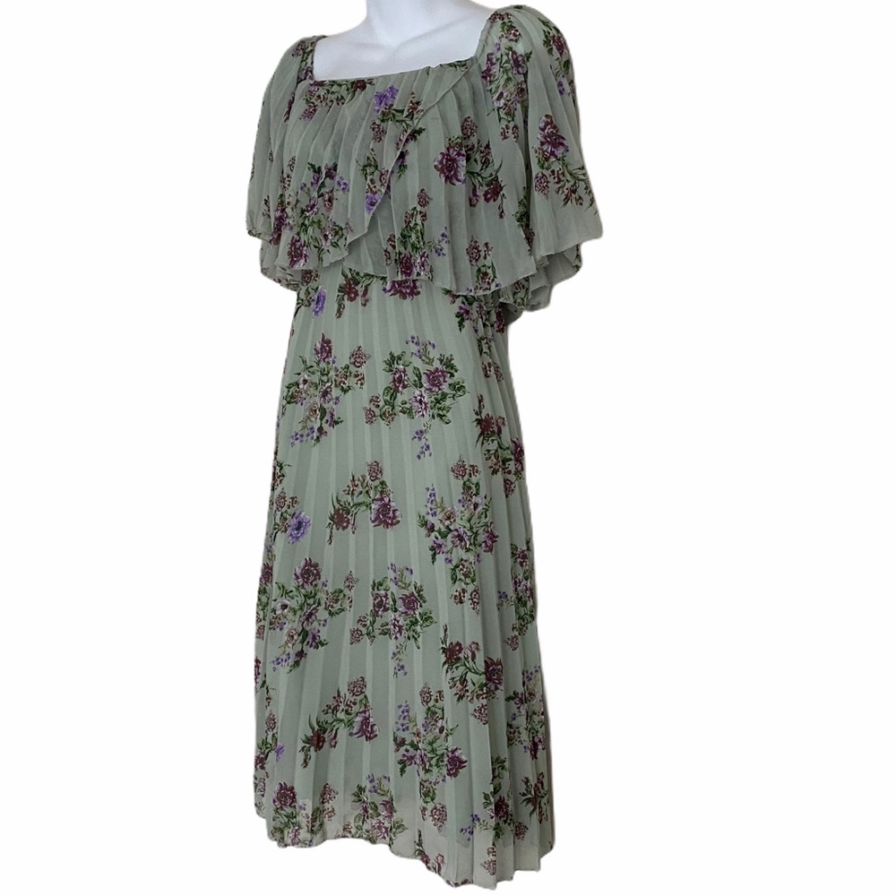 ASOS Floral Pleated Midi Dress